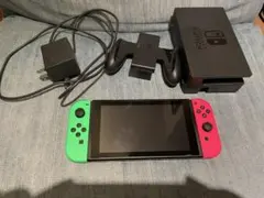 Nintendo Switch ネオングリーン/ピンク 本体　※箱無し