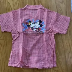 ミッキーマウス&ミニーマウス半袖シャツ140cm