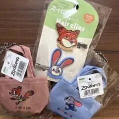 【即日出荷】ディズニー ズートピア ミニミニトートバッグ　前髪クリップ　3点