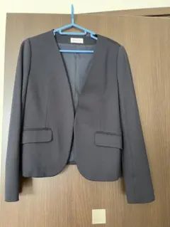 PLST ノーカラージャケット（濃紺・裏地付）