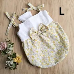 犬服　ハンドメイド　小型犬Lサイズ　花柄　春夏服　ワンピース　首周り調整可能