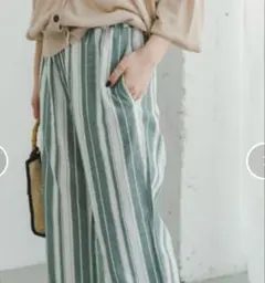 アーバンリサーチ　コットンストライプイージーパンツ