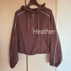 Heather ハーフジップパーカー　フード付き トップス　ジャンパー