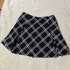 チェック柄ミニスカート　インパン裏地付き