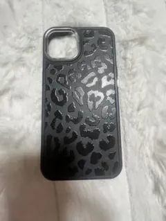 ヒョウ柄 ブラック iPhone13 用ソフトケース♡美品♡ スマホケース