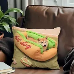 かわいい♡柴犬ホットドッグベッド★クッションカバー★45cm
