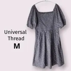 Universal Thread【M】花柄ワンピース シャーリング パフスリーブ