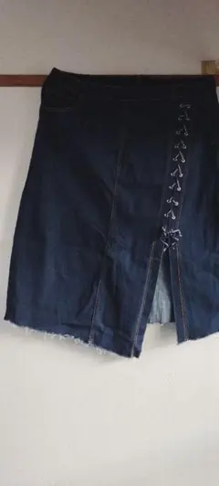 ダークブルー デニム タイトスカート