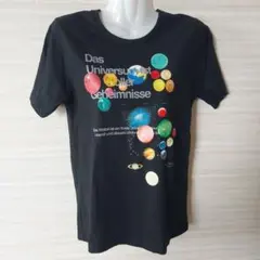 graniph グラニフ☆宇宙 惑星のグラフィック　半袖 Tシャツ SS 黒のサムネイル