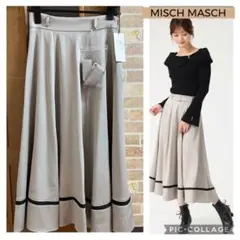 【未使用タグ付】 MISCH MASCH ミッシュマッシュ 裾配色フレアスカート