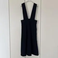 ZARA ワンピース　S ネイビーストライプ サロペットオーバーオール