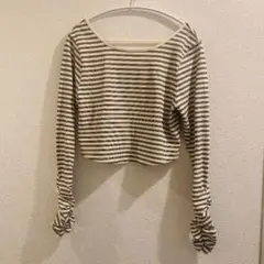 「のん様専用」カプリシュレマージュ バックUネッククロップボーダーTシャツ