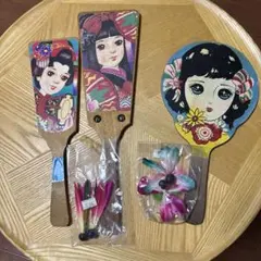 羽子板 3枚 羽根4個のサムネイル