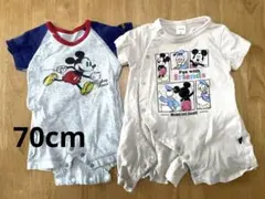 ミッキーマウスロンパース2点セット