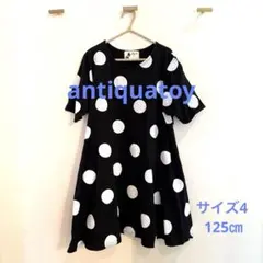 【antiquatoy】サイズ4（120〜130㎝）ドット柄半袖ワンピースのサムネイル