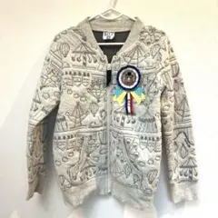 Bitz 遊園地柄　くまワッペン　ジャケット 120