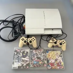PlayStation 3 ホワイト 本体 コントローラー2個 ゲーム3本