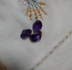 高品質アメシストタンブル3点セット