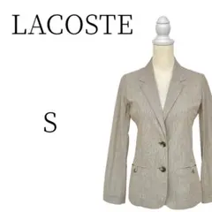 LACOSTE ラコステ ブラウン ストライプ柄 ジャケット・アウター S