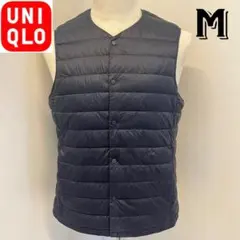 ユニクロ/UNIQLO メンズ　ウルトラライト ダウンベスト　上着　ネイビー　M
