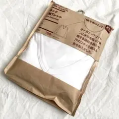 新品未開封 無印良品 XL 白 Vネック 長袖Tシャツ オーガニックコットン