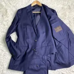 美品✨グリーンレーベルリラクシング スーツ スリーピース カノニコ L 紺