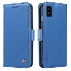 シャープ AQUOS WISH3 ケース アクオス WISH3 手帳型　青