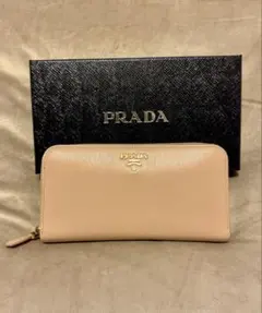 PRADA プラダ サフィアーノ 長財布 1ML506 ピンクベージュ 箱付き