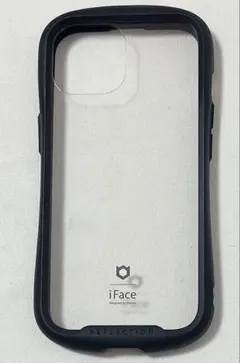 iFace iPhone 15 ケース クリア 強化ガラス (ブラック)