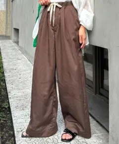 【チャオパニックティピー】値下げ　柔らかワイドイージーパンツ　М　ブラウン