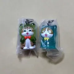mofusand めじるしアクセサリー カエルにゃんB レインコートにゃんA﻿