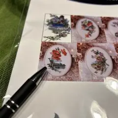 クロスステッチキット　❗️赤いポピーと岸辺のボート