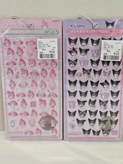 ボンボンドロップシールmini マイメロ、クロミ　２枚セット