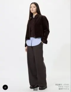 ユニクロ　ブラッシュドジャージーワイドパンツ　丈長め　Ｌサイズ