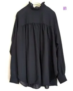 デパリエ WOOL VIYELLA BOW BLOUSE 黒 - メルカリ