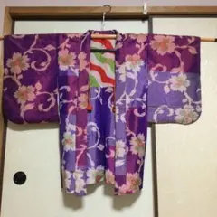 【丸洗い済】アンティーク　銘仙　長羽織