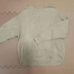 〈M〉ユニクロ_スムースコットンリラックスクルーネックセーター ベージュ