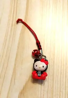中古　キティ 飛騨限定さるぼぼ 根付け
