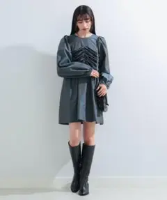 Ray BEAMS タフタビスチェミニワンピース　新品未使用のサムネイル
