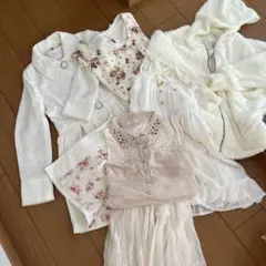 新品　未使用品　リズリサコート入り　白　花柄　まとめ売り　ワンピース　５枚セット