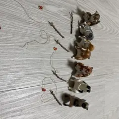 釣り日和 猫たちのひまつぶし アクアリウム 水槽 オブジェ　まとめ売り