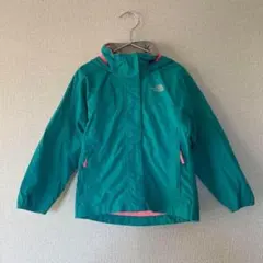 110ノースフェイス子供ハイベントエメラルドグリーンナイロンジャケットパーカー