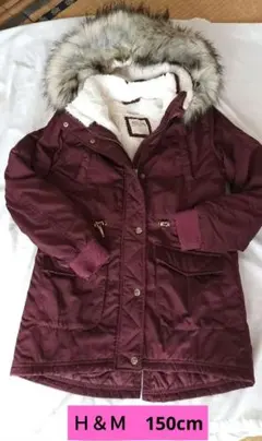 裏ボアジャケット　中綿コート　Ｈ＆Ｍ　150cm