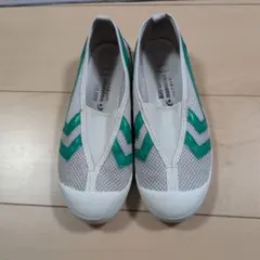 MOONSTAR　23.5センチ 上履きシューズ ホワイト/グリーン