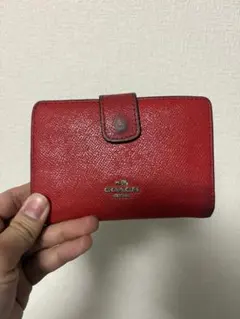 COACH レッド 二つ折り財布のサムネイル