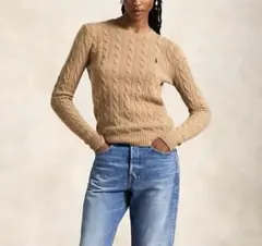 Polo Ralph Lauren ベージュ ケーブルニット S