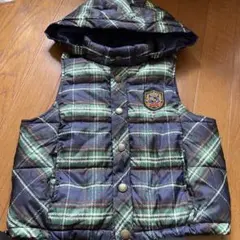 キッズ COMME CA ISM リバーシブルダウンベスト