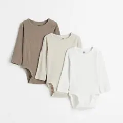 H&M リブボディスーツ3枚セット 55cm