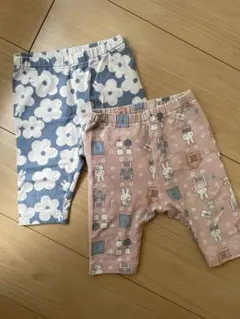 【ユニクロ】UNIQLO ミッフィー 花柄 レギンス2点セット80cm