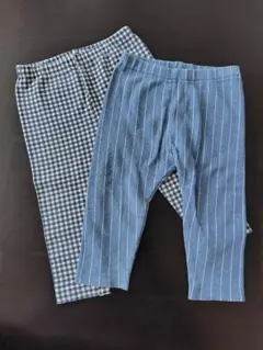 ユニクロのボトムス、レギンスパンツ　80サイズ　2枚組